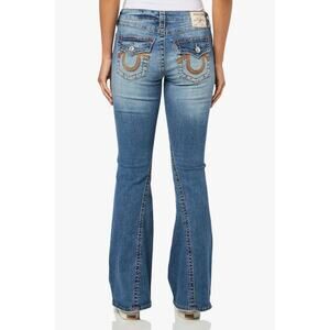 True Religion Rainbow Joey Flare Jeans Womens Size 28